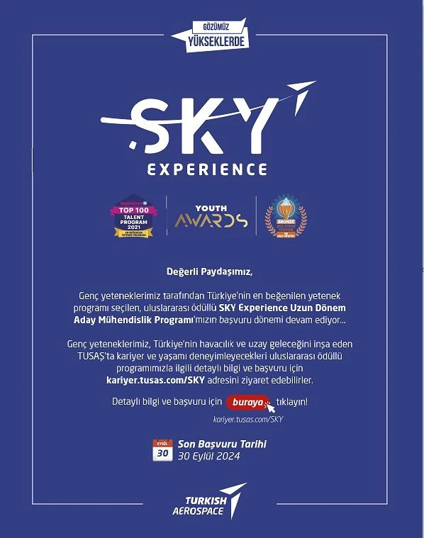 SKY Experience Uzun Dönem Aday Mühendislik Programı